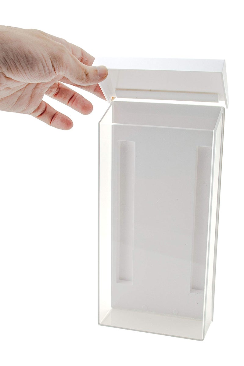 Marketing Holders Outdoor Brochure Holder Box Clear with White Lid Holds 4" x 9" Trifolds Real Estate Sheets Pamphlets Menus for Sign Store Front Display Take One Caddy - Image 4